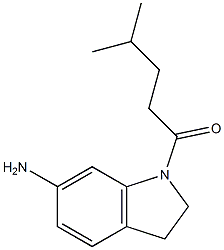 1-(6-amino-2,3-dihydro-1H-indol-1-yl)-4-methylpentan-1-one 结构式