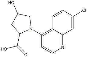 1-(7-chloroquinolin-4-yl)-4-hydroxypyrrolidine-2-carboxylic acid 结构式