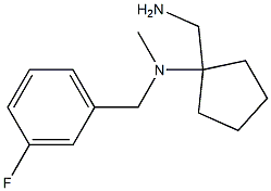 1-(aminomethyl)-N-[(3-fluorophenyl)methyl]-N-methylcyclopentan-1-amine 结构式