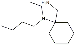 1-(aminomethyl)-N-butyl-N-ethylcyclohexan-1-amine 结构式