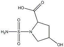 1-(aminosulfonyl)-4-hydroxypyrrolidine-2-carboxylic acid 结构式