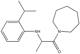 1-(azepan-1-yl)-2-{[2-(propan-2-yl)phenyl]amino}propan-1-one 结构式