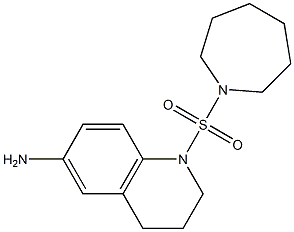 1-(azepane-1-sulfonyl)-1,2,3,4-tetrahydroquinolin-6-amine 结构式