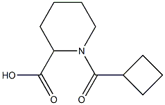 1-(cyclobutylcarbonyl)piperidine-2-carboxylic acid 结构式