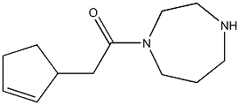 1-(cyclopent-2-en-1-ylacetyl)-1,4-diazepane 结构式
