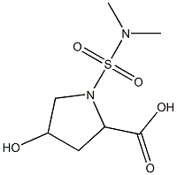 1-(dimethylsulfamoyl)-4-hydroxypyrrolidine-2-carboxylic acid 结构式