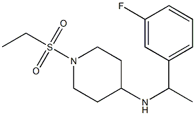 1-(ethanesulfonyl)-N-[1-(3-fluorophenyl)ethyl]piperidin-4-amine 结构式