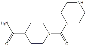 1-(piperazin-1-ylcarbonyl)piperidine-4-carboxamide 结构式