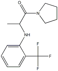 1-(pyrrolidin-1-yl)-2-{[2-(trifluoromethyl)phenyl]amino}propan-1-one 结构式