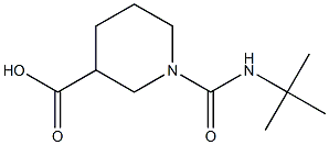 1-(tert-butylcarbamoyl)piperidine-3-carboxylic acid 结构式