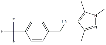 1,3,5-trimethyl-N-{[4-(trifluoromethyl)phenyl]methyl}-1H-pyrazol-4-amine 结构式