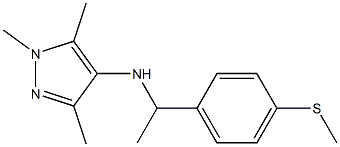 1,3,5-trimethyl-N-{1-[4-(methylsulfanyl)phenyl]ethyl}-1H-pyrazol-4-amine 结构式