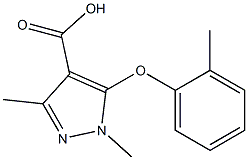 1,3-dimethyl-5-(2-methylphenoxy)-1H-pyrazole-4-carboxylic acid 结构式