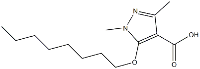 1,3-dimethyl-5-(octyloxy)-1H-pyrazole-4-carboxylic acid 结构式