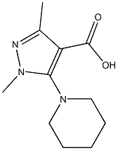 1,3-dimethyl-5-(piperidin-1-yl)-1H-pyrazole-4-carboxylic acid 结构式