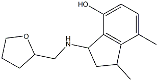 1,7-dimethyl-3-[(oxolan-2-ylmethyl)amino]-2,3-dihydro-1H-inden-4-ol 结构式