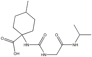 1-[({[2-(isopropylamino)-2-oxoethyl]amino}carbonyl)amino]-4-methylcyclohexanecarboxylic acid 结构式