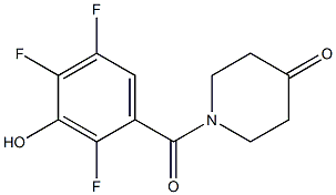 1-[(2,4,5-trifluoro-3-hydroxyphenyl)carbonyl]piperidin-4-one 结构式