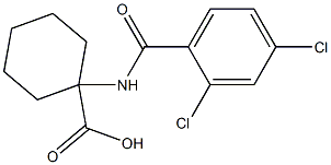 1-[(2,4-dichlorobenzene)amido]cyclohexane-1-carboxylic acid 结构式