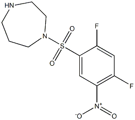 1-[(2,4-difluoro-5-nitrobenzene)sulfonyl]-1,4-diazepane 结构式