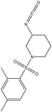 1-[(2,4-dimethylbenzene)sulfonyl]-3-isocyanatopiperidine 结构式