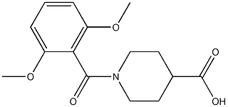 1-[(2,6-dimethoxyphenyl)carbonyl]piperidine-4-carboxylic acid 结构式