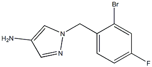 1-[(2-bromo-4-fluorophenyl)methyl]-1H-pyrazol-4-amine 结构式