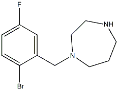 1-[(2-bromo-5-fluorophenyl)methyl]-1,4-diazepane 结构式