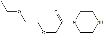 1-[(2-ethoxyethoxy)acetyl]piperazine 结构式