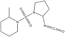 1-[(2-isocyanatopyrrolidine-1-)sulfonyl]-2-methylpiperidine 结构式