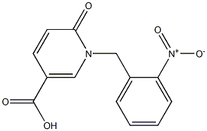 1-[(2-nitrophenyl)methyl]-6-oxo-1,6-dihydropyridine-3-carboxylic acid 结构式