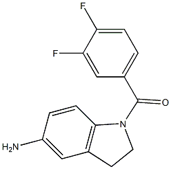 1-[(3,4-difluorophenyl)carbonyl]-2,3-dihydro-1H-indol-5-amine 结构式