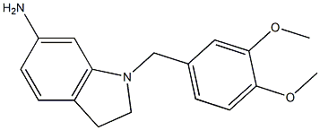 1-[(3,4-dimethoxyphenyl)methyl]-2,3-dihydro-1H-indol-6-amine 结构式