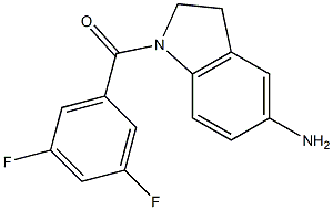 1-[(3,5-difluorophenyl)carbonyl]-2,3-dihydro-1H-indol-5-amine 结构式