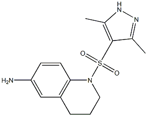 1-[(3,5-dimethyl-1H-pyrazole-4-)sulfonyl]-1,2,3,4-tetrahydroquinolin-6-amine 结构式