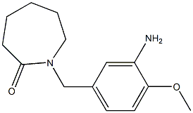 1-[(3-amino-4-methoxyphenyl)methyl]azepan-2-one 结构式