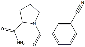 1-[(3-cyanophenyl)carbonyl]pyrrolidine-2-carboxamide 结构式