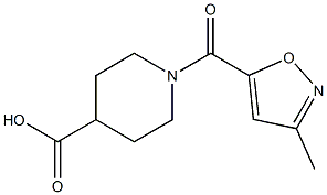 1-[(3-methyl-1,2-oxazol-5-yl)carbonyl]piperidine-4-carboxylic acid 结构式