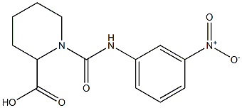 1-[(3-nitrophenyl)carbamoyl]piperidine-2-carboxylic acid 结构式