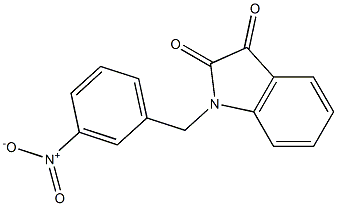 1-[(3-nitrophenyl)methyl]-2,3-dihydro-1H-indole-2,3-dione 结构式
