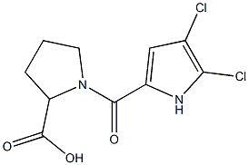 1-[(4,5-dichloro-1H-pyrrol-2-yl)carbonyl]pyrrolidine-2-carboxylic acid 结构式