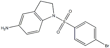 1-[(4-bromobenzene)sulfonyl]-2,3-dihydro-1H-indol-5-amine 结构式