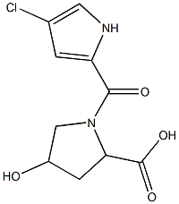 1-[(4-chloro-1H-pyrrol-2-yl)carbonyl]-4-hydroxypyrrolidine-2-carboxylic acid 结构式