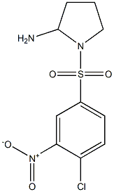 1-[(4-chloro-3-nitrobenzene)sulfonyl]pyrrolidin-2-amine 结构式