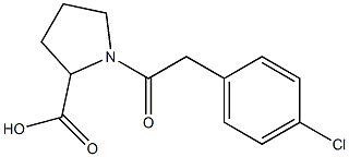 1-[(4-chlorophenyl)acetyl]pyrrolidine-2-carboxylic acid 结构式