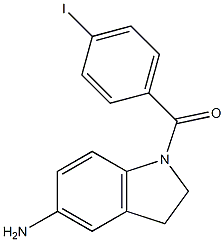 1-[(4-iodophenyl)carbonyl]-2,3-dihydro-1H-indol-5-amine 结构式