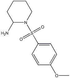 1-[(4-methoxybenzene)sulfonyl]piperidin-2-amine 结构式