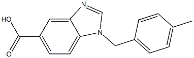 1-[(4-methylphenyl)methyl]-1H-1,3-benzodiazole-5-carboxylic acid 结构式