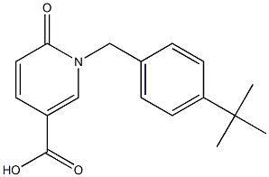 1-[(4-tert-butylphenyl)methyl]-6-oxo-1,6-dihydropyridine-3-carboxylic acid 结构式