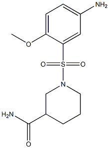 1-[(5-amino-2-methoxybenzene)sulfonyl]piperidine-3-carboxamide 结构式